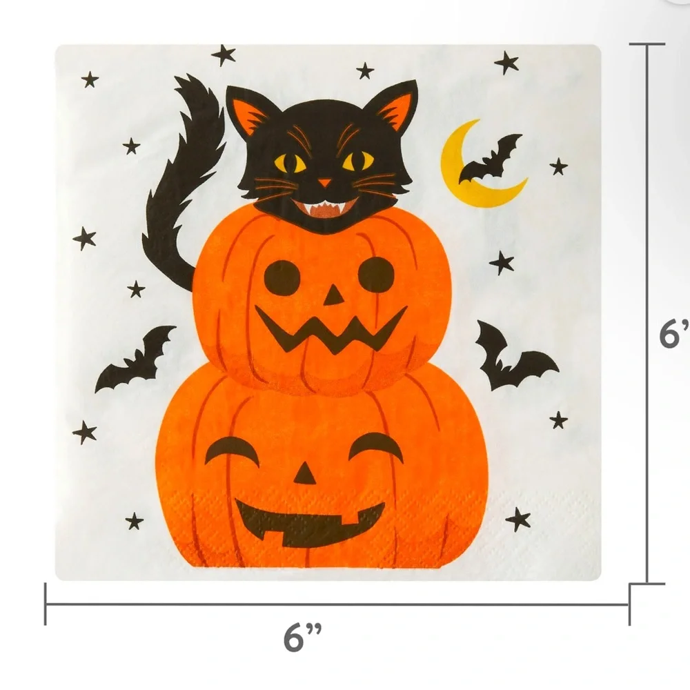 HALLOWEEN DINNER NAPKINS BUNDLE OF FIVE PACKAGES NWT